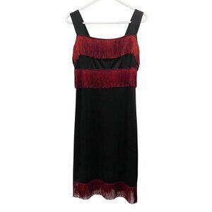 Fred Rothschild Vintage Sheath Dress With Fringe Size 12